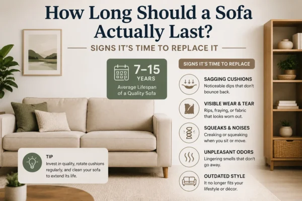 How Long Should a Sofa Actually Last? Signs It’s Time to Replace It