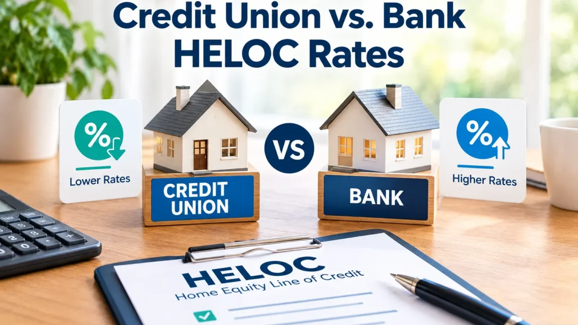 Credit Union vs. Bank HELOC Rates