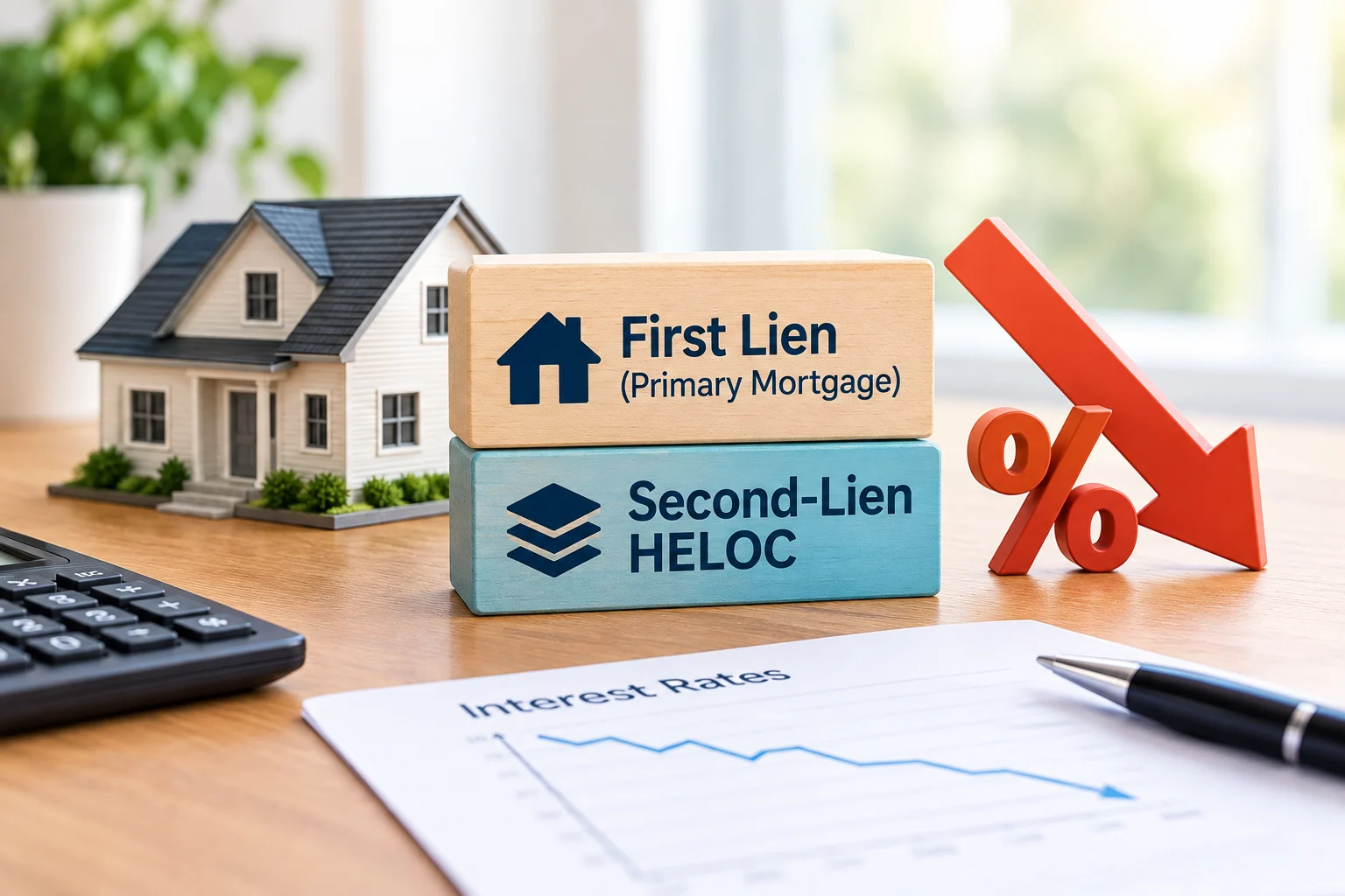 Second-Lien HELOC Risk in a Falling Rate Environment